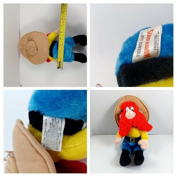 Vintage Yosemite Sam Plush Warner Brother 90s Throwback No. 1539 Looney Tunes - Picture 12 of 14